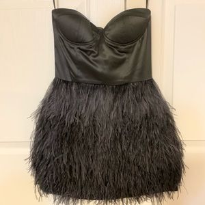Black feather dress
